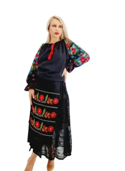 Bluza stilizata cu motive traditionale Margareta 10