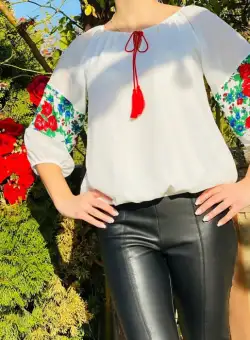 Bluza stilizata cu motive traditionale Margareta 2