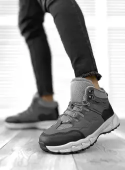 Bocanci barbati imblaniti gri M2204 A24-3