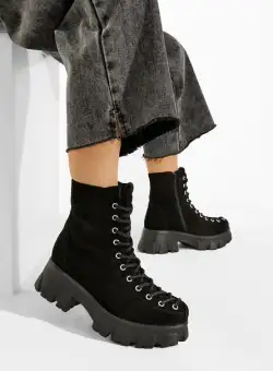 Bocanci dama piele negri Suneca V2