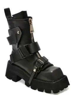 Bocanci EPICA negri, 3920, din piele naturala