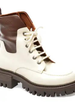 Bocanci GRYXX bej, 162113, din piele naturala