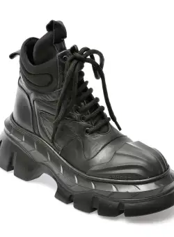 Bocanci GRYXX negri, 2914100, din piele naturala