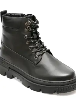 Bocanci OTTER negri, 3512, din piele naturala