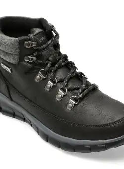 Bocanci SKECHERS negri, SYNERGY, din piele ecologica