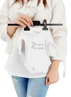 Body bebelus cu mesaj Tata munceste, Mama cheltuieste