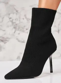 Botine dama Toamna Negre din Textil Harlyss