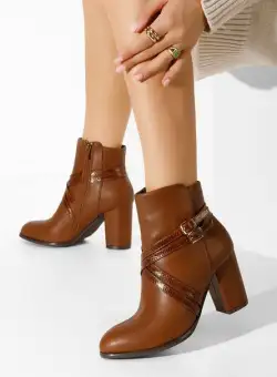 Botine elegante Caidesa camel