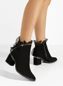 Botine elegante Monine negre