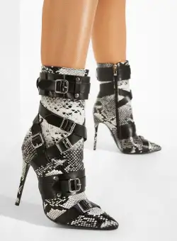 Botine elegante negre Hortessa