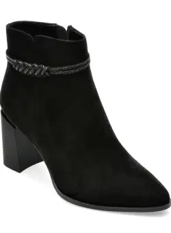 Botine EPICA negre, K330017, din piele intoarsa