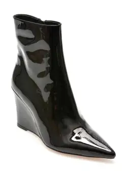 Botine EPICA negre, LQ2171, din piele naturala lacuita