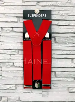 Bretele barbati rosii ZR a4895