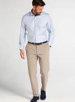 Camasa albastra, modern fit, pentru barbati, 100% bumbac, maneca lunga, model 3116 12 X94P Eterna