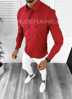 Camasa barbat slim fit rosie B9689 W15