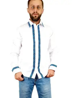 Camasa barbateasca cu motive traditionale - Model I