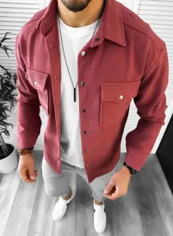 Camasa barbati casual grena 12504