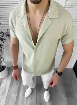 Camasa barbati casual verde 12473 14-4.2