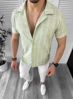 Camasa barbati casual verde 12485 42-1.3