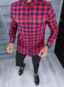 Camasa barbati in carouri slim fit B2131 63-4 E