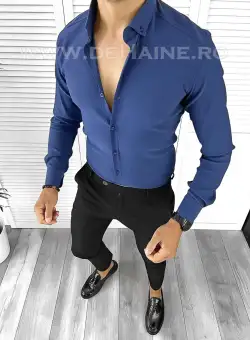 Camasa barbati slim fit bleumarin B5341 W15
