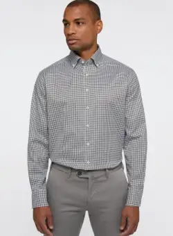 Camasa caro, modern fit, pentru barbati, 100% bumbac, maneca lunga, model 2416 47 XS84 Eterna