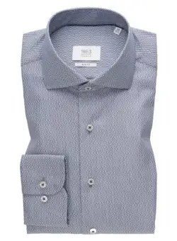 Camasa imprimata, slim fit, pentru barbati, 100% bumbac, maneca lunga, model 4136 19 F682 Eterna