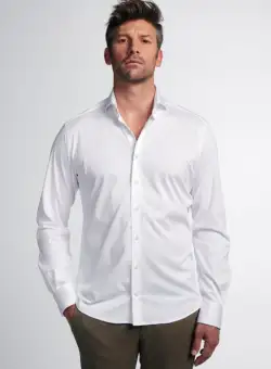 Camasa jerse, modern fit, pentru barbati, 100% bumbac, maneca lunga, model 2159 00 JS82 Eterna