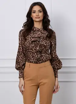 Camasa MBG maro cu animal print