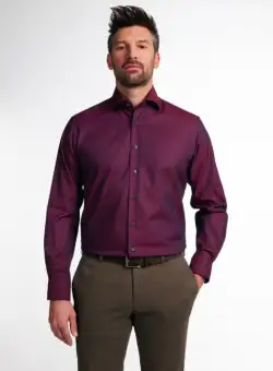 Camasa rosie, modern fit, pentru barbati, 100% bumbac, maneca lunga, model 8117 57 X18K Eterna 40