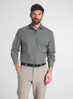 Camasa verde, slim fit, pentru barbati, 100% bumbac, maneca lunga, model 3381 48 F182 Eterna