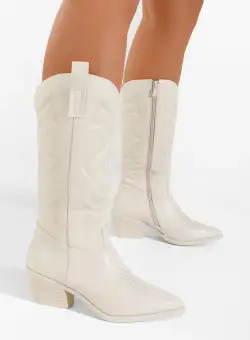 Cizme cowboy dama Amarila bej