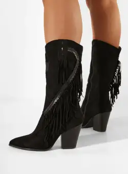 Cizme cowboy dama negre Amilera