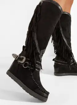 Cizme cu platforma ascunsa negre Aguera