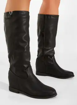 Cizme cu platforma ascunsa negre Gisele