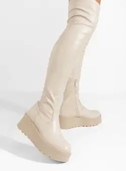 Cizme cu platformă Hiedra bej