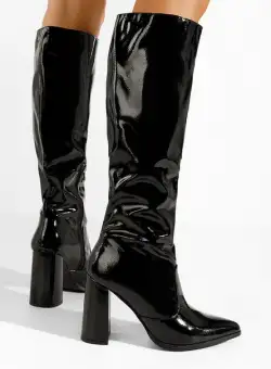 Cizme cu toc gros Idylle negre