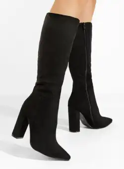 Cizme cu toc gros Rasha negre