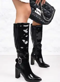 Cizme cu toc Merena Negre