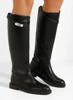 Cizme cu toc mic Salavia negre