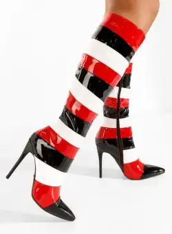 Cizme cu toc subtire Segura multicolore