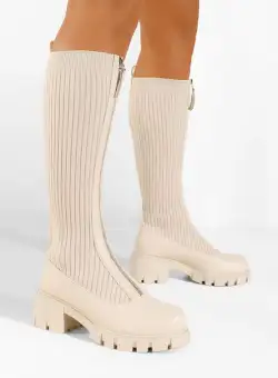 Cizme dama bej Frontieria