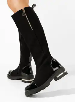 Cizme dama fara toc Dorise negre