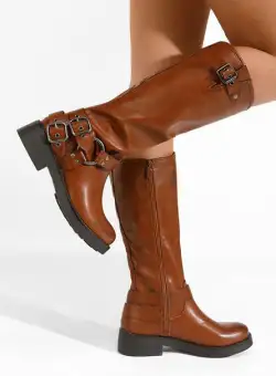 Cizme dama fara toc Farissa camel