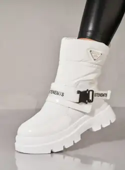 Cizme Dama Imblanite Albe din Fas Karissa