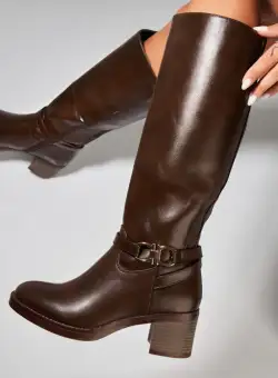 Cizme Dama Imblanite Maro din Piele Ecologica Sarushi