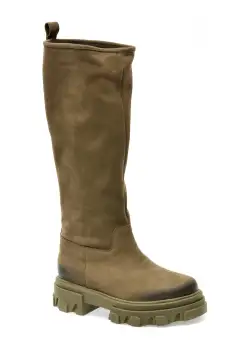 Cizme GLORIA kaki, 56904, din nabuc