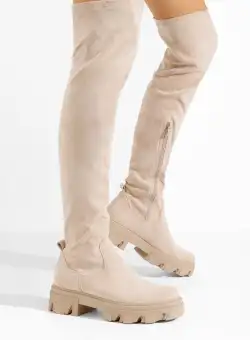Cizme lungi damă Cella bej