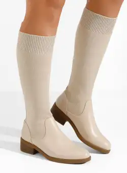 Cizme tip soseta Kivala bej