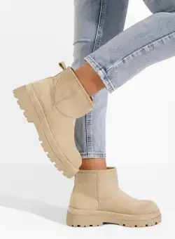 Cizme tip ugg Tenderly bej